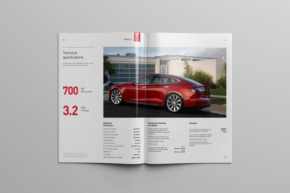 特斯拉汽車模型概念信息畫冊設(shè)計(jì)欣賞