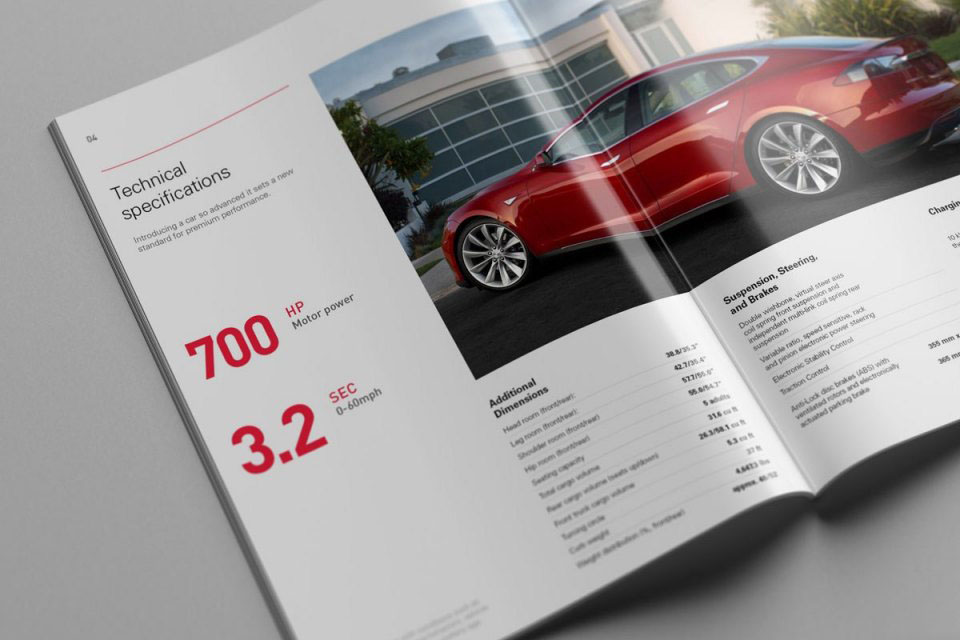 特斯拉汽車模型概念信息畫冊設(shè)計(jì)欣賞