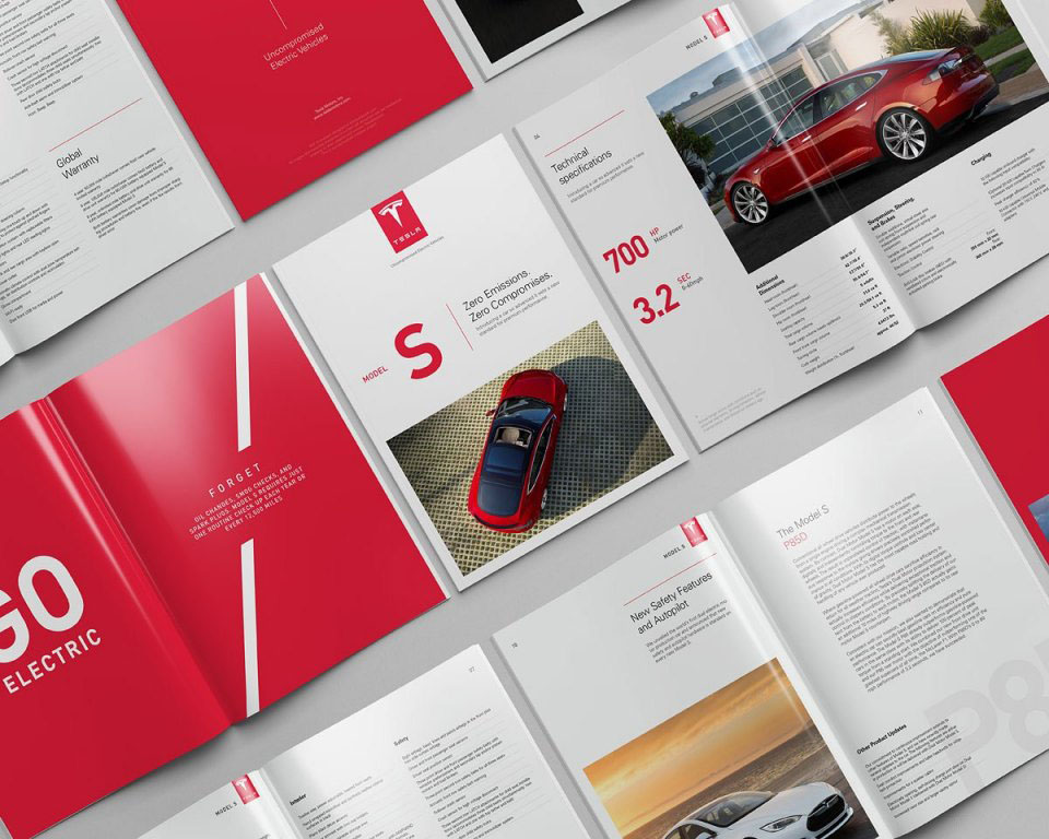 特斯拉汽車模型概念信息畫冊設(shè)計(jì)欣賞